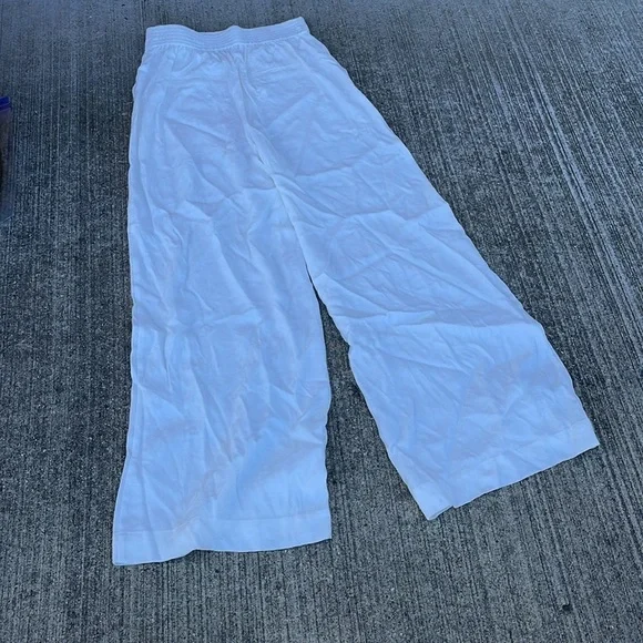 House of Harlow 1960 Tropical Palm Leaf Printed Wide Leg Pants Size S White - Picture 6 of 6